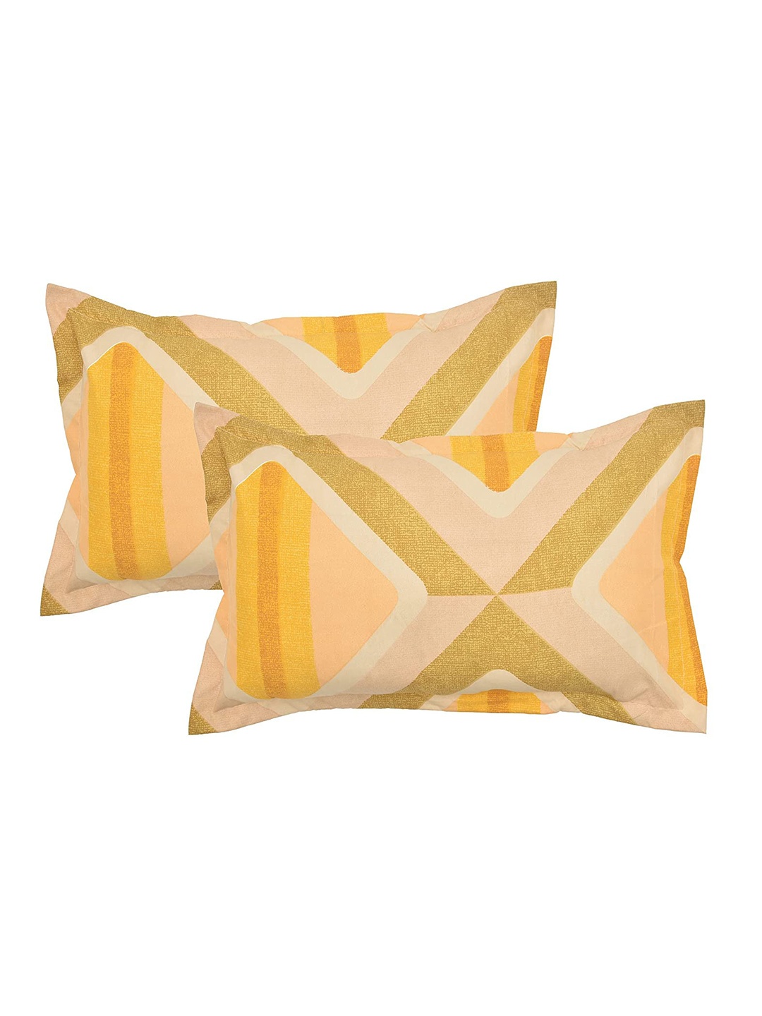 

RRC Yellow & Grey 2 Pieces Rectangle Pillow Covers