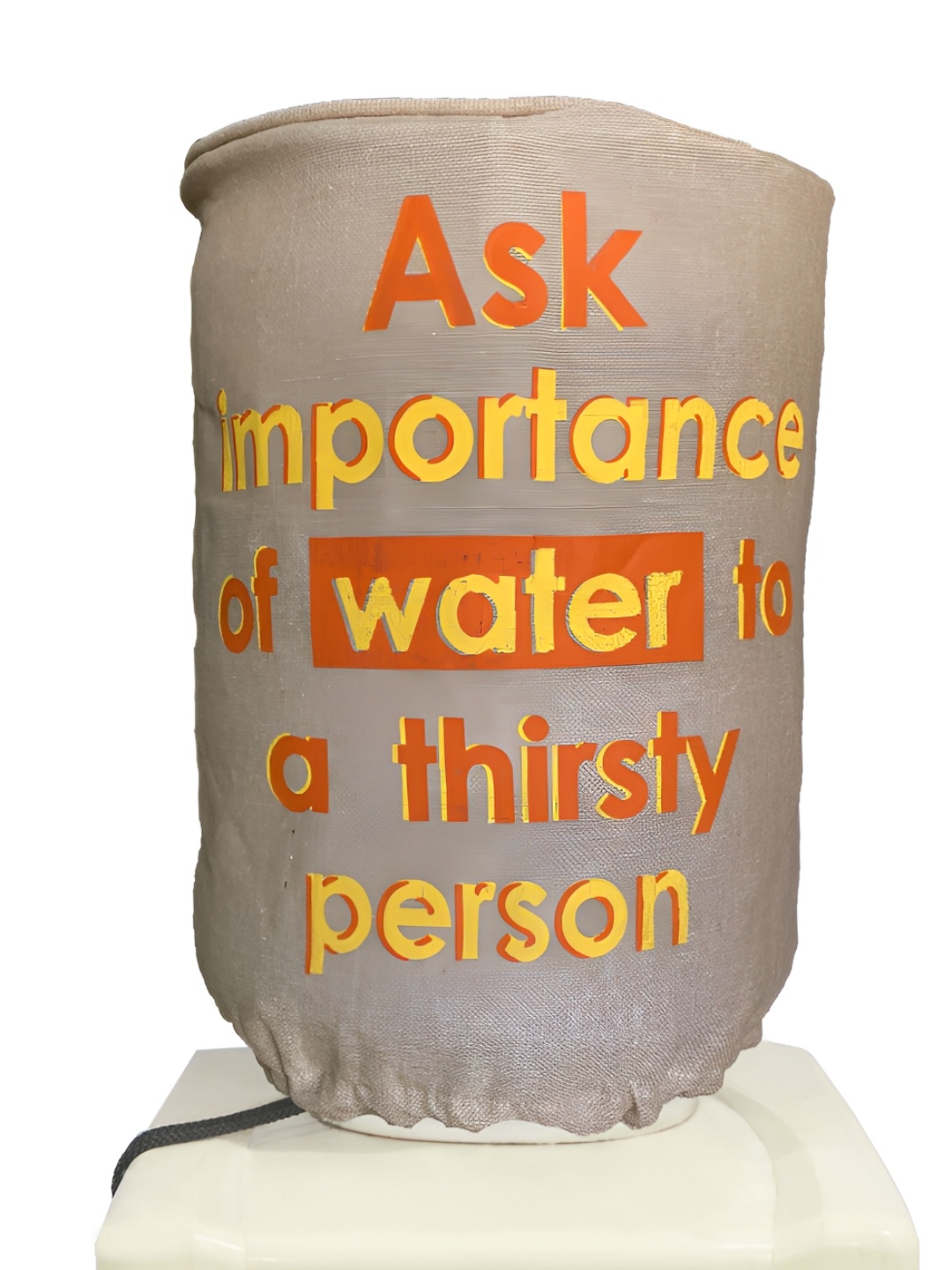 

SWAYAM Beige & Yellow Printed Water Dispenser Cover