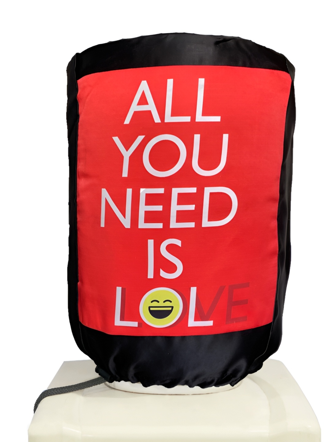 

SWAYAM Black & Orange Coloured Printed Water Dispenser Cover