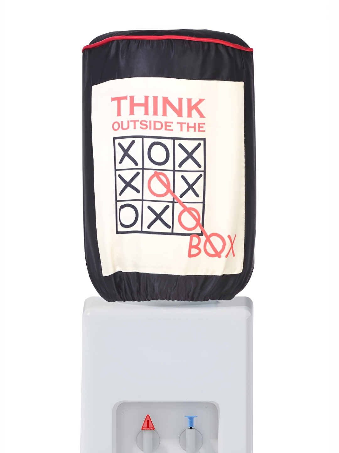 

SWAYAM Black & White Printed Cotton Water Dispenser Cover