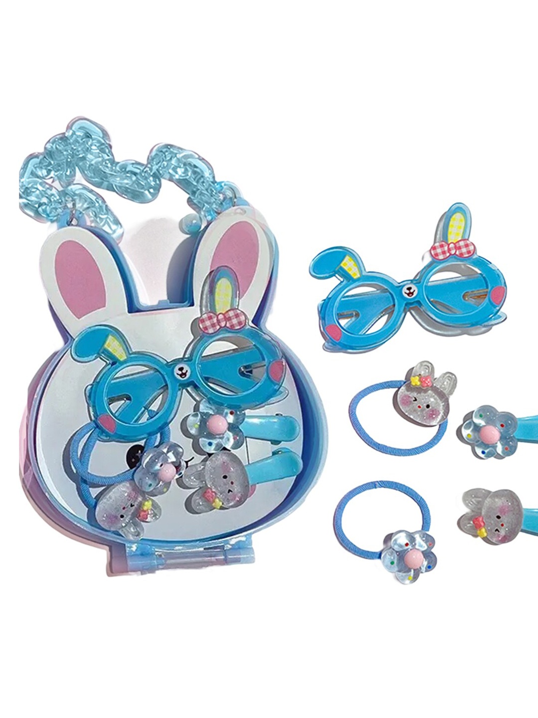 

Babymoon Girls Set of 6 Hair Accessory Set, Blue