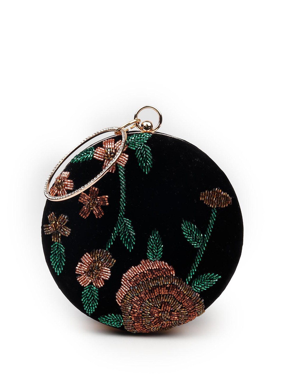 

ODETTE Embellished Box Clutch, Black