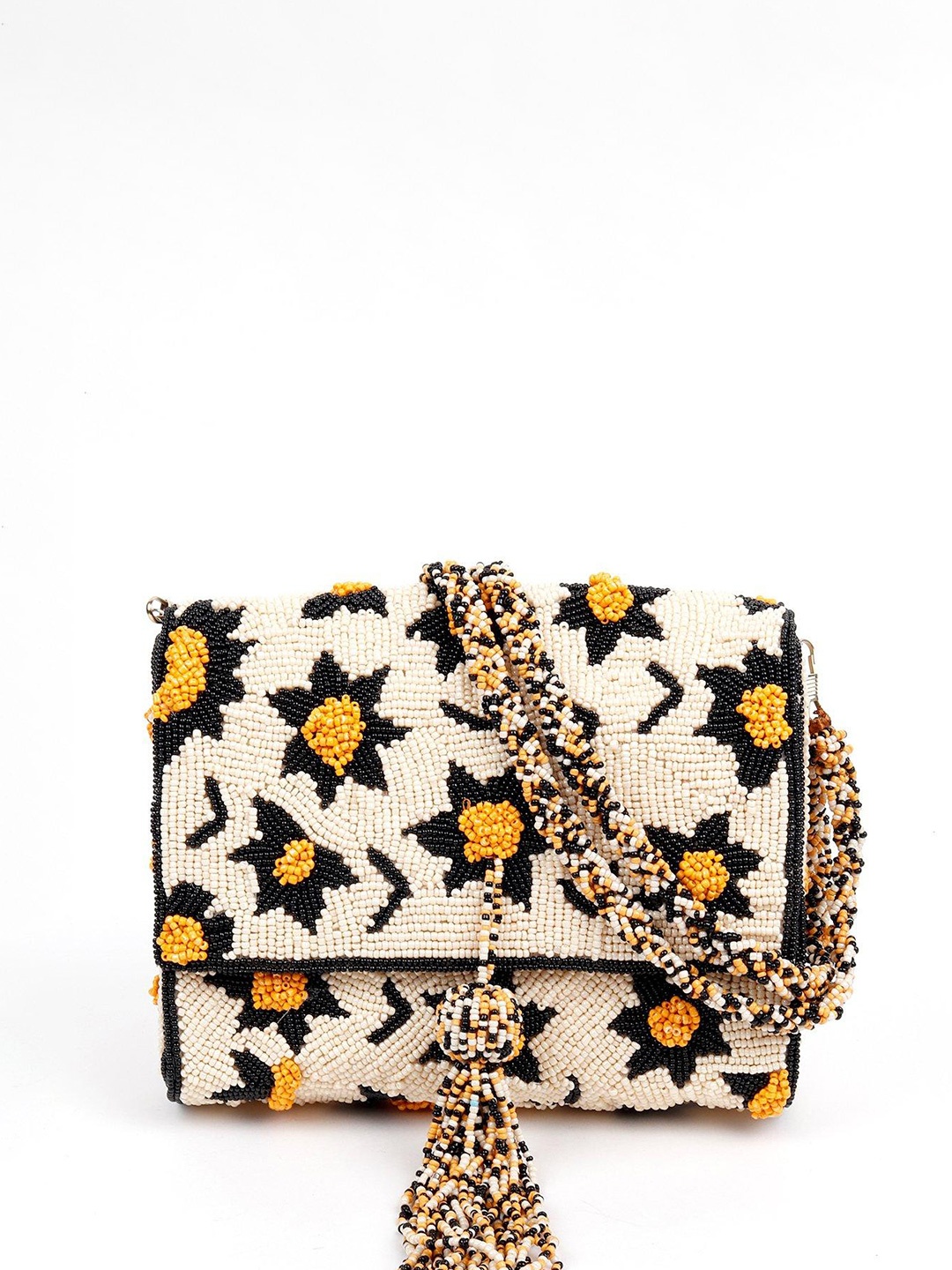 

ODETTE Embroidered Purse Clutch, White