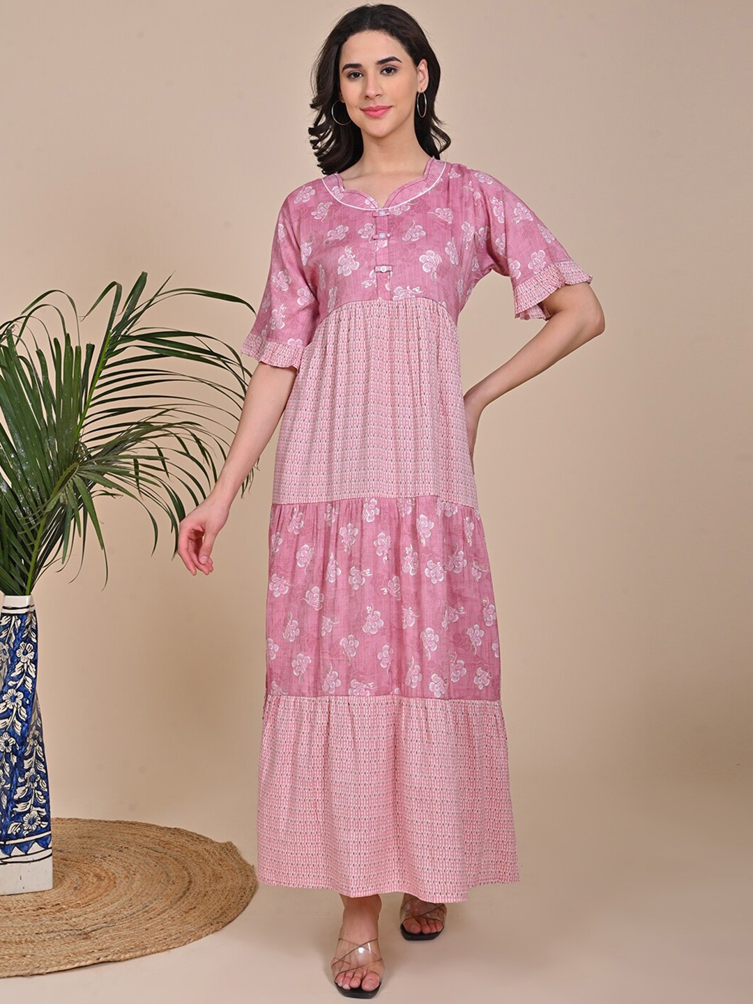 

GOLDSTROMS Printed Maxi Dress, Pink