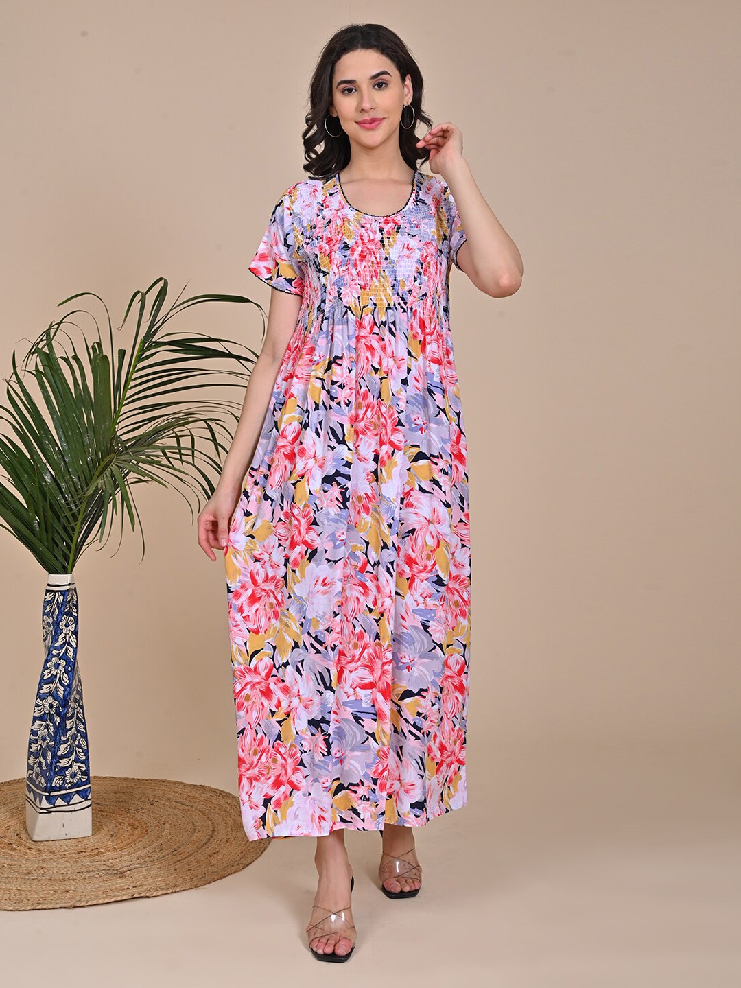 

GOLDSTROMS Floral Printed Maxi Dress, Pink