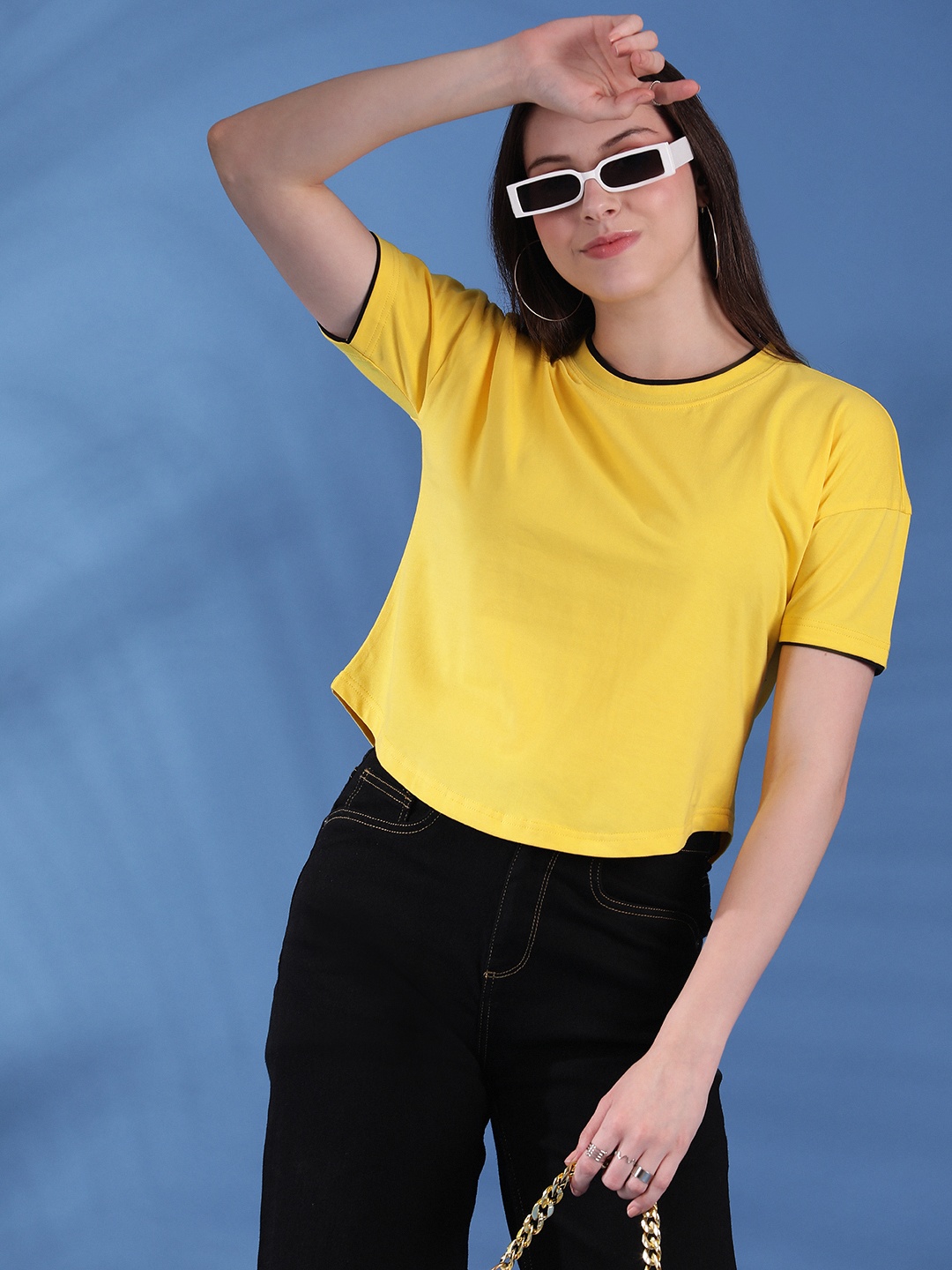 

EPPE Women Oversized Dry-Fit T-shirt, Mustard