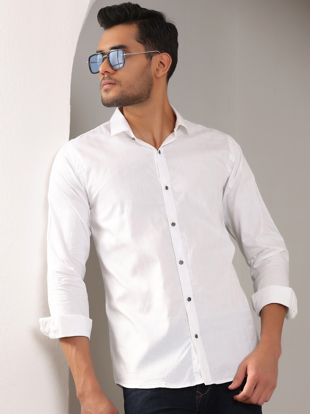 

FILO HEVIS Classic Cotton Formal Shirt, White