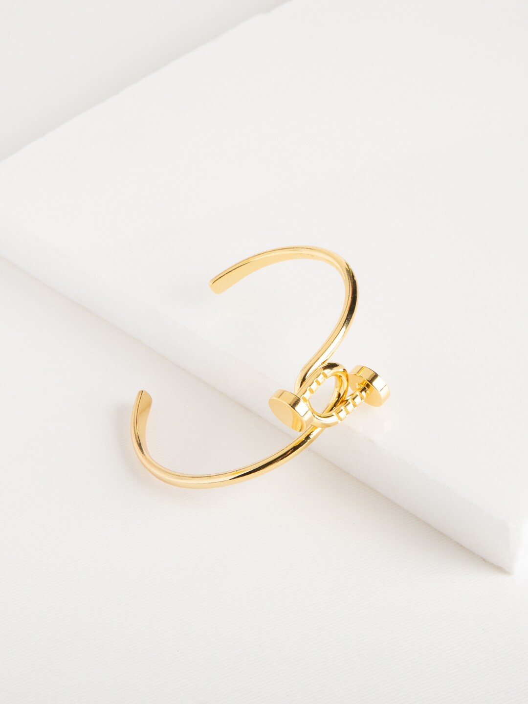 

WHITE LIES Women Gold-Plated Cuff Bracelet