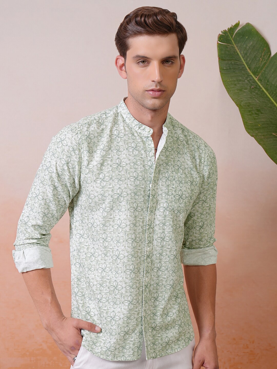 

Locomotive Premium Printed Casual Shirt, Green