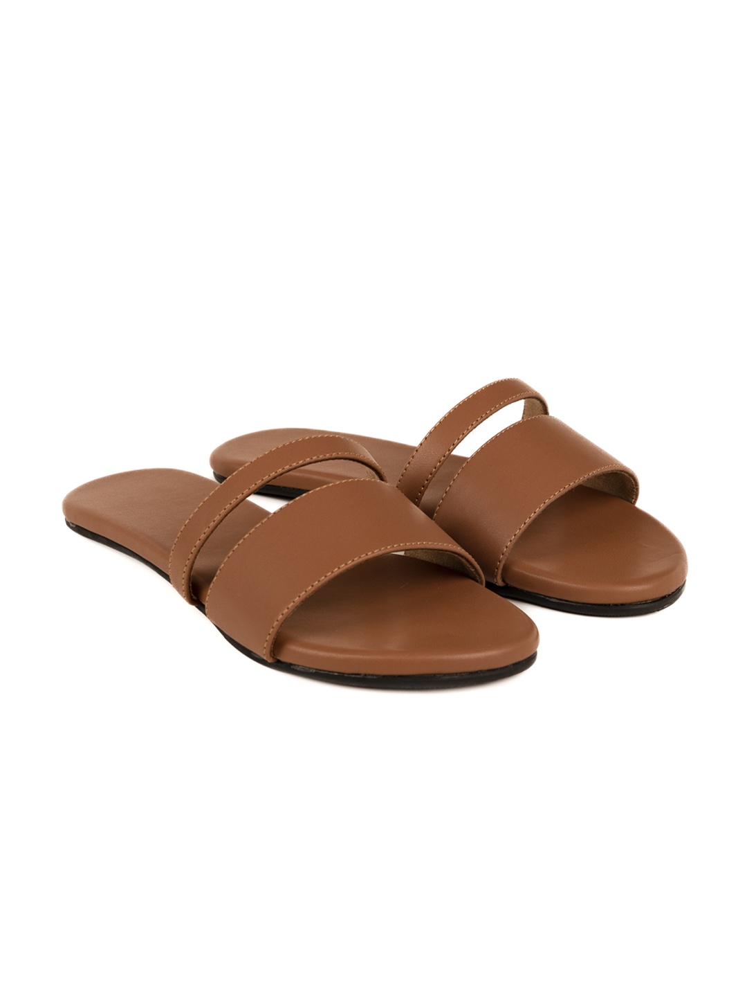 

Planet Paaduks Faux Leather No Back Strap Open Toe Flats, Tan