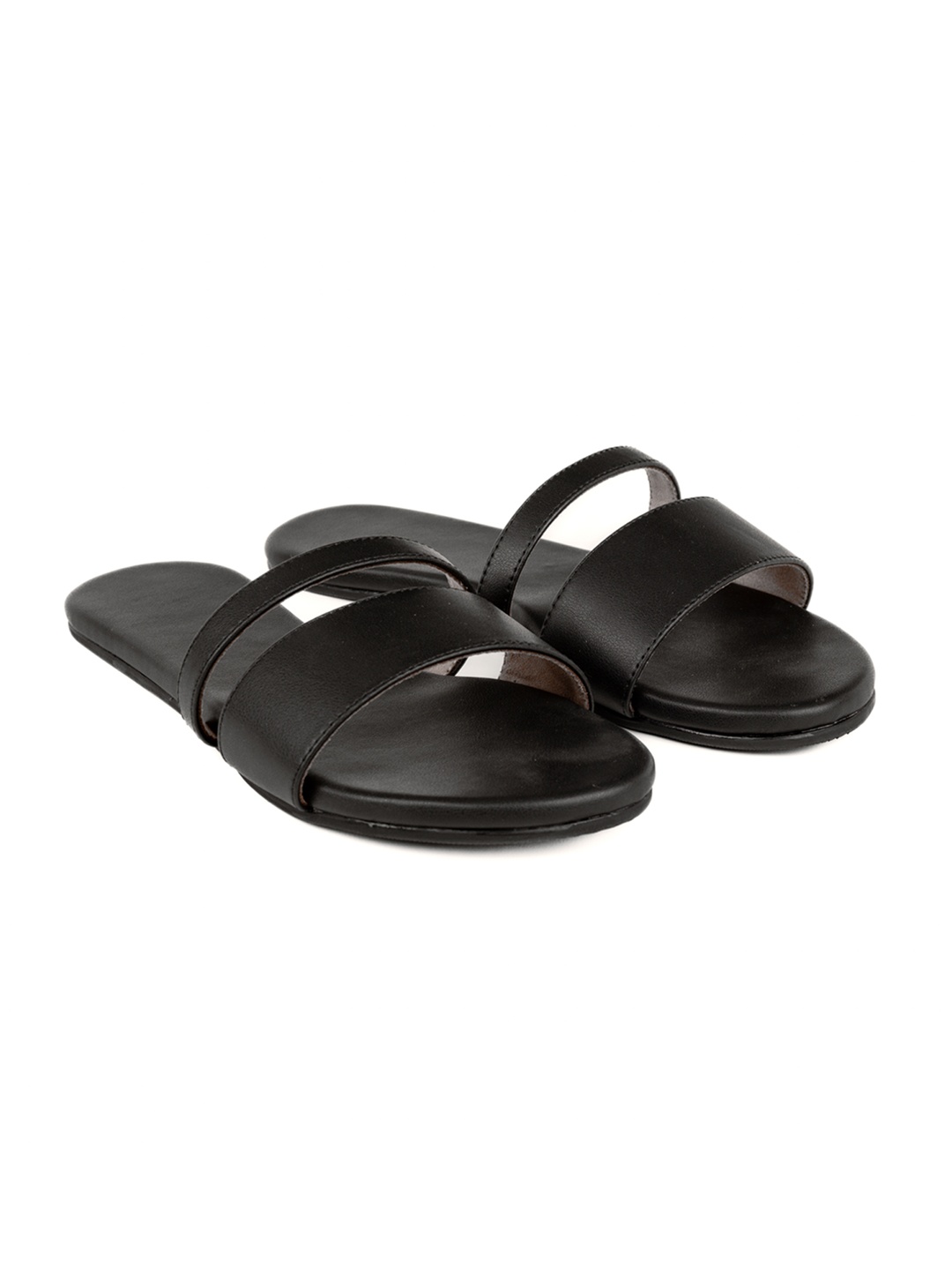 

Planet Paaduks Faux Leather Open Toe Flats, Black