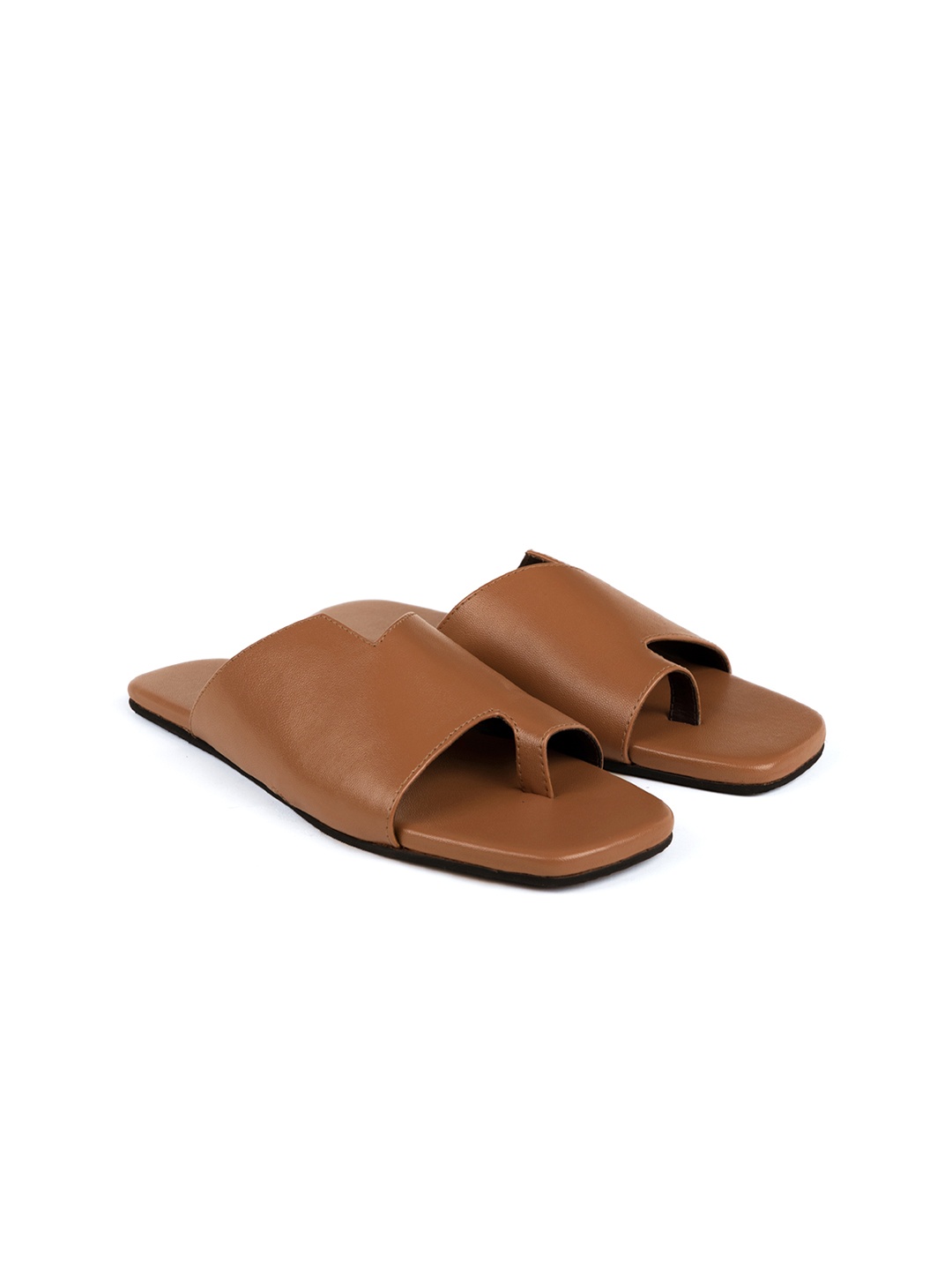 

Planet Paaduks Faux Leather Open Toe Flats, Tan