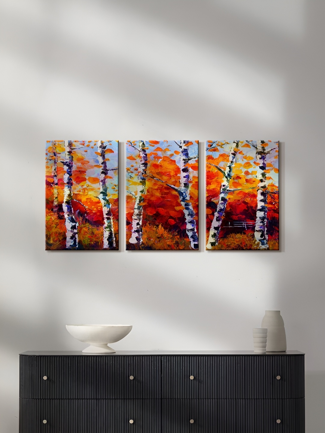 

999Store Red & Blue 3 Pieces Canvas Wall Arts