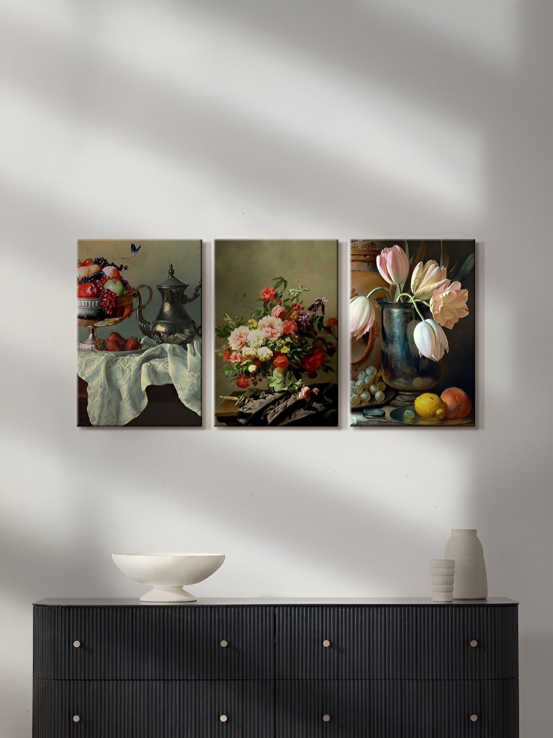 

999Store Brown & Pink 3 Pieces Canvas Wall Arts