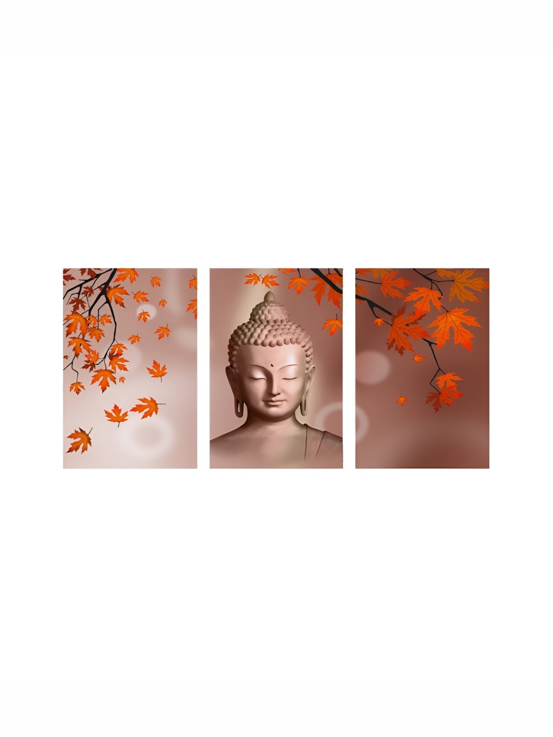 

999Store Brown & Red 3 Pieces Religious Canvas Other Wall Paintings