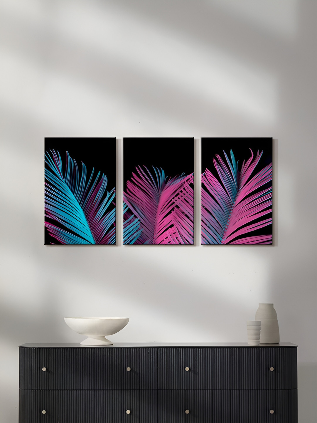 

999Store Black 3 Pieces Canvas Wall Art