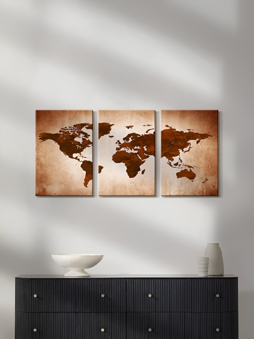 

999Store Brown 3Pcs Canvas Other Wall Paintings