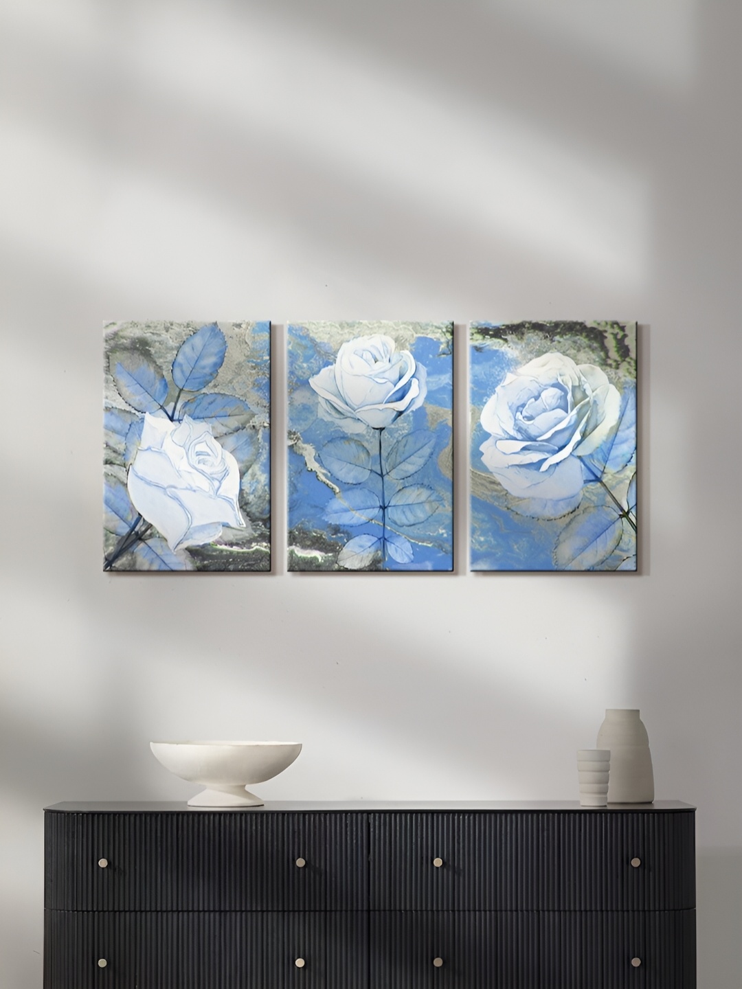 

999Store Blue & White 3 Pieces Canvas Painting Wall Art