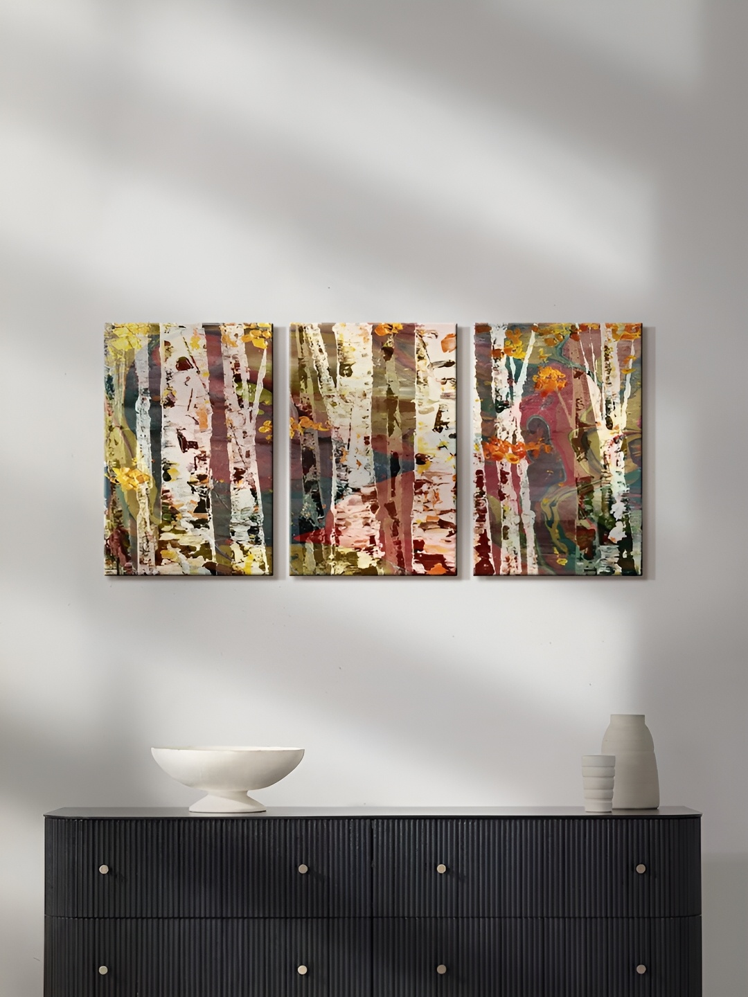 

999Store Brown & Green 3 Pieces Canvas Painting Wall Arts