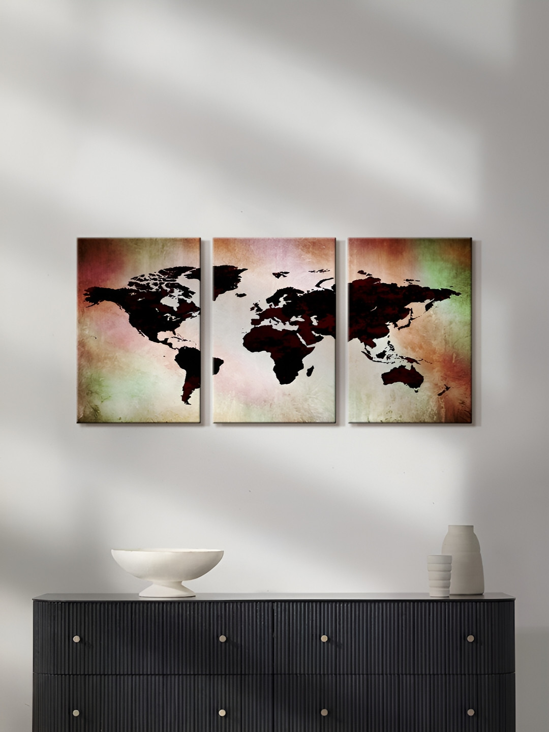 

999Store Brown & Beige 3 Pieces Canvas Painting Wall Art