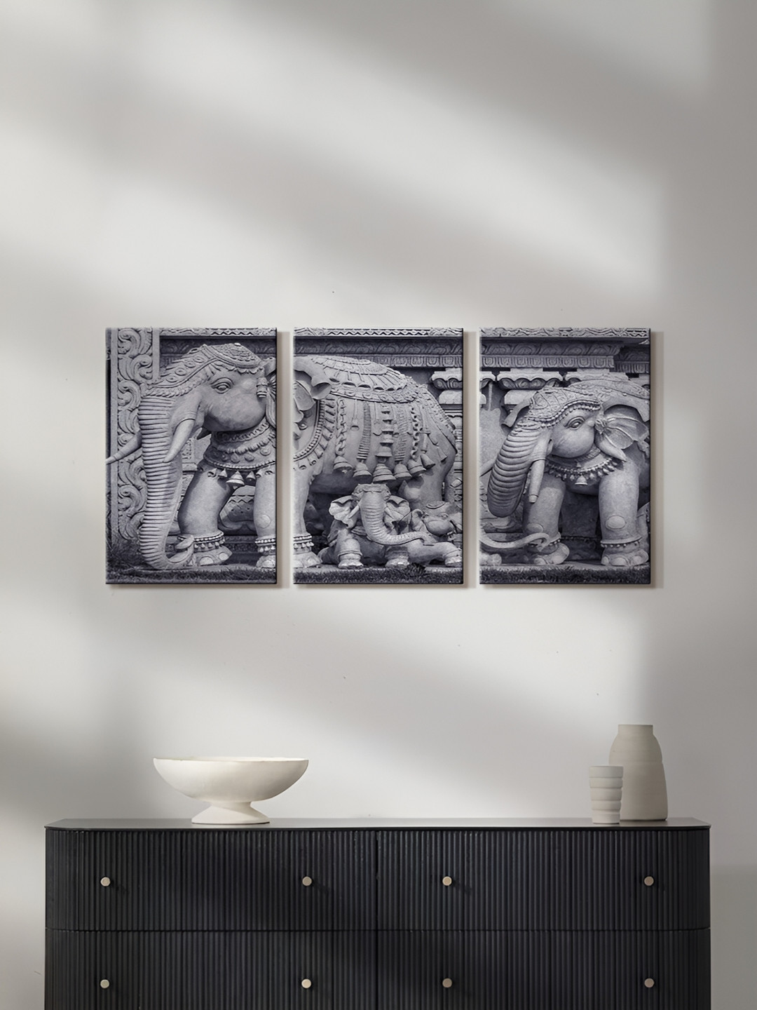 

999Store Grey 3 Piece Canvas Paintings Wall Arts