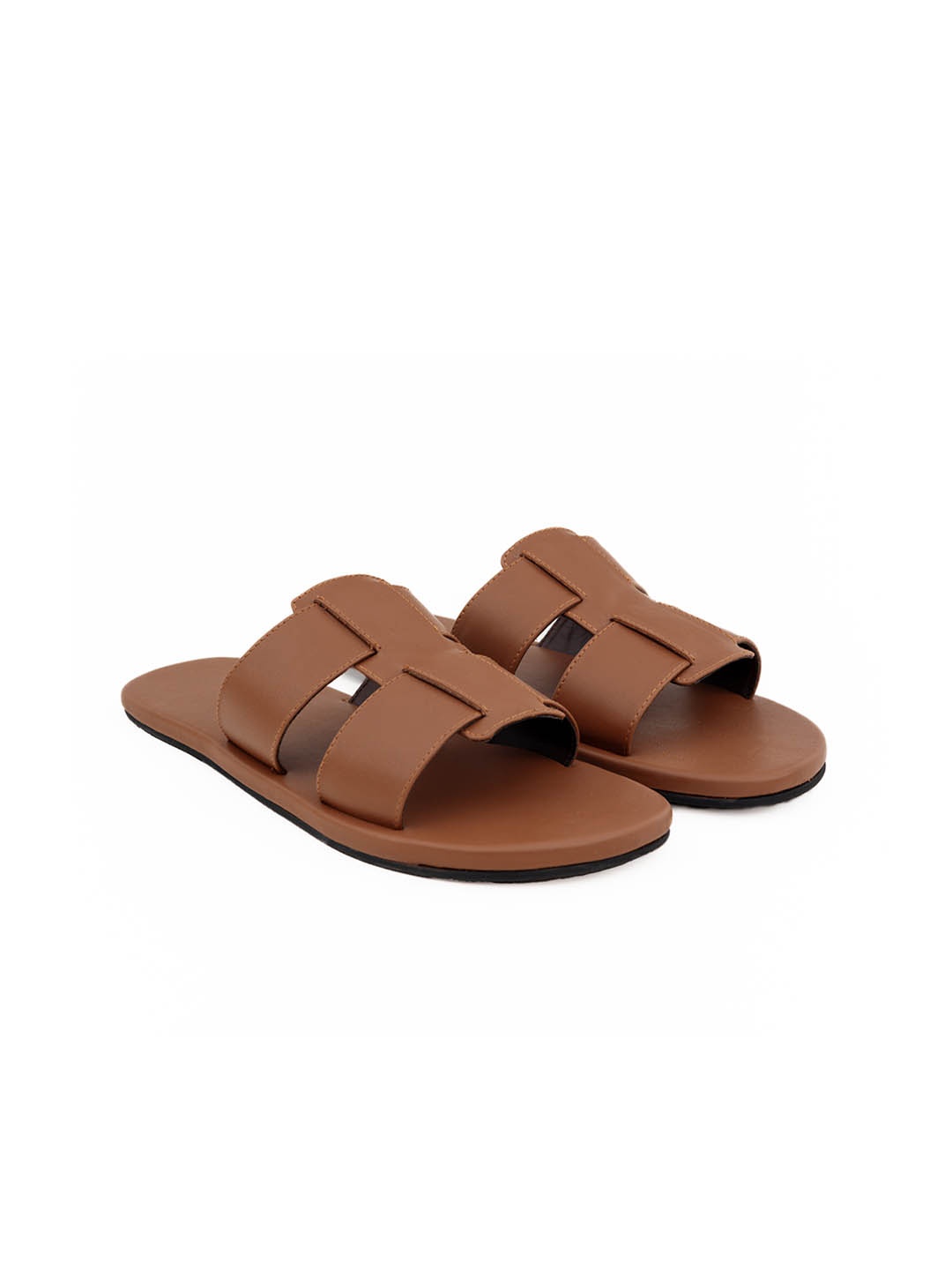 

Planet Paaduks Men Faux Leather Comfort Sandals, Brown