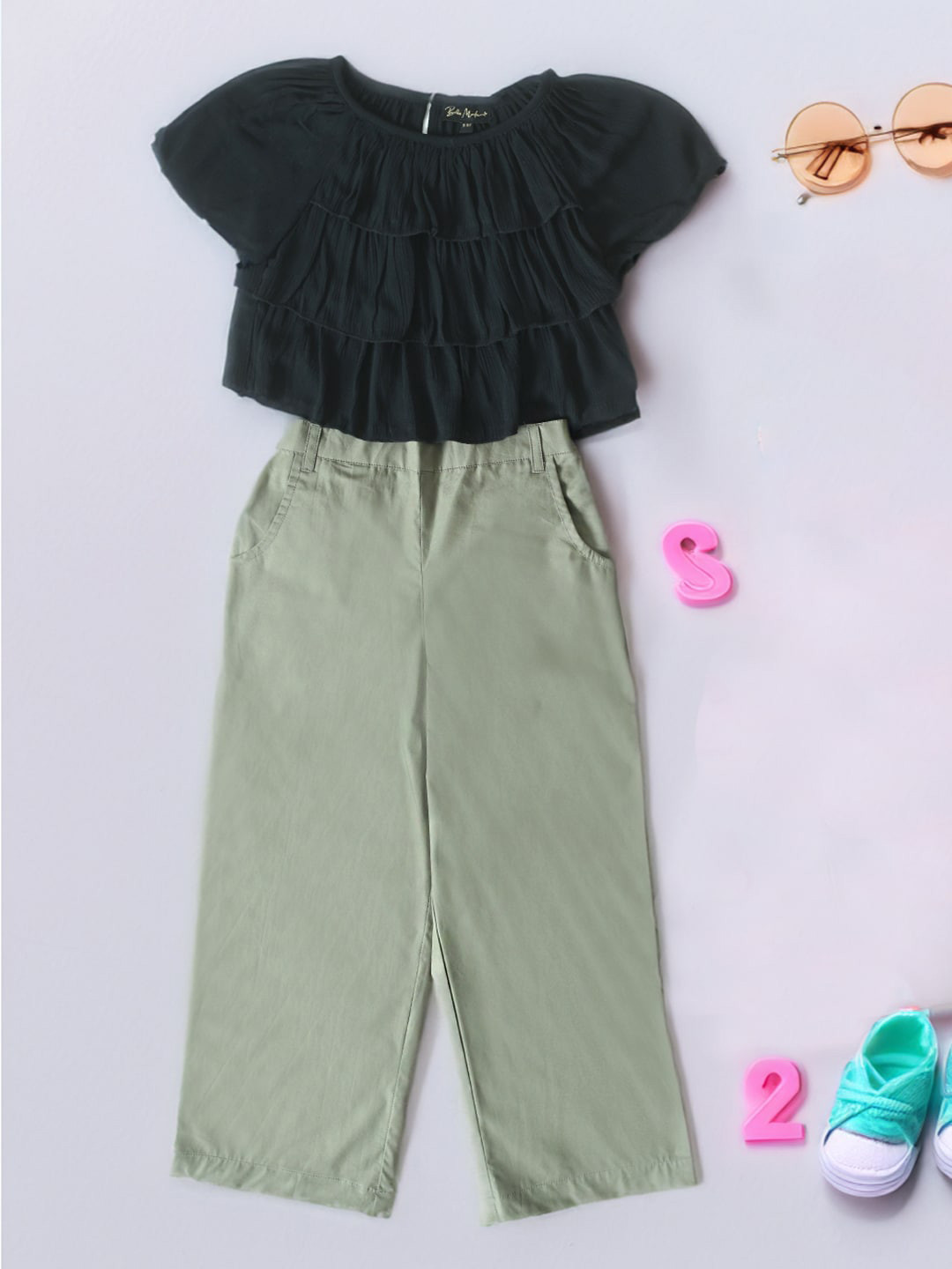 

BAESD Cotton Top With Trouser, Grey