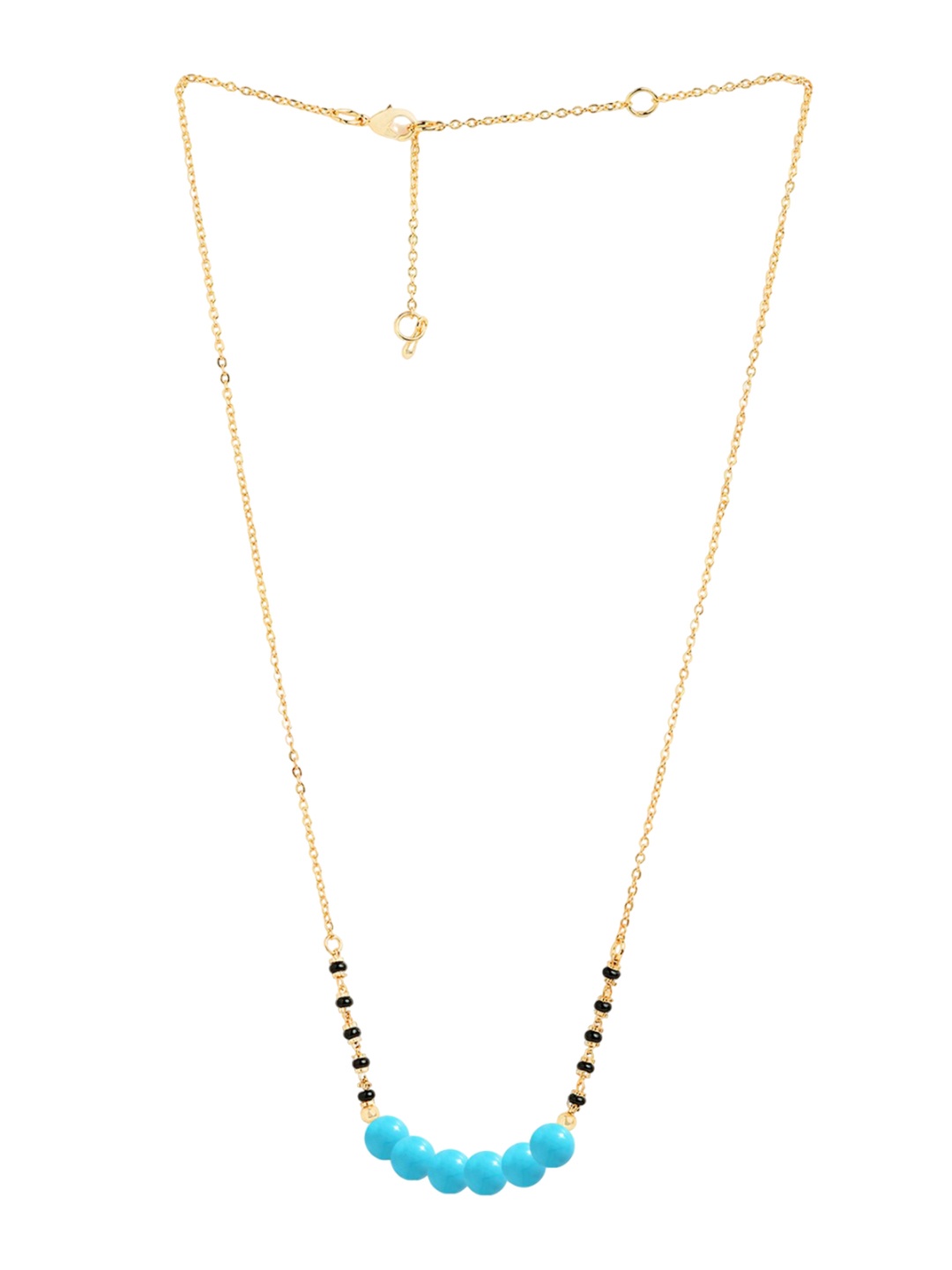 

MINUTIAE Gold-Plated Artificial Stones and Beads Mangalsutra