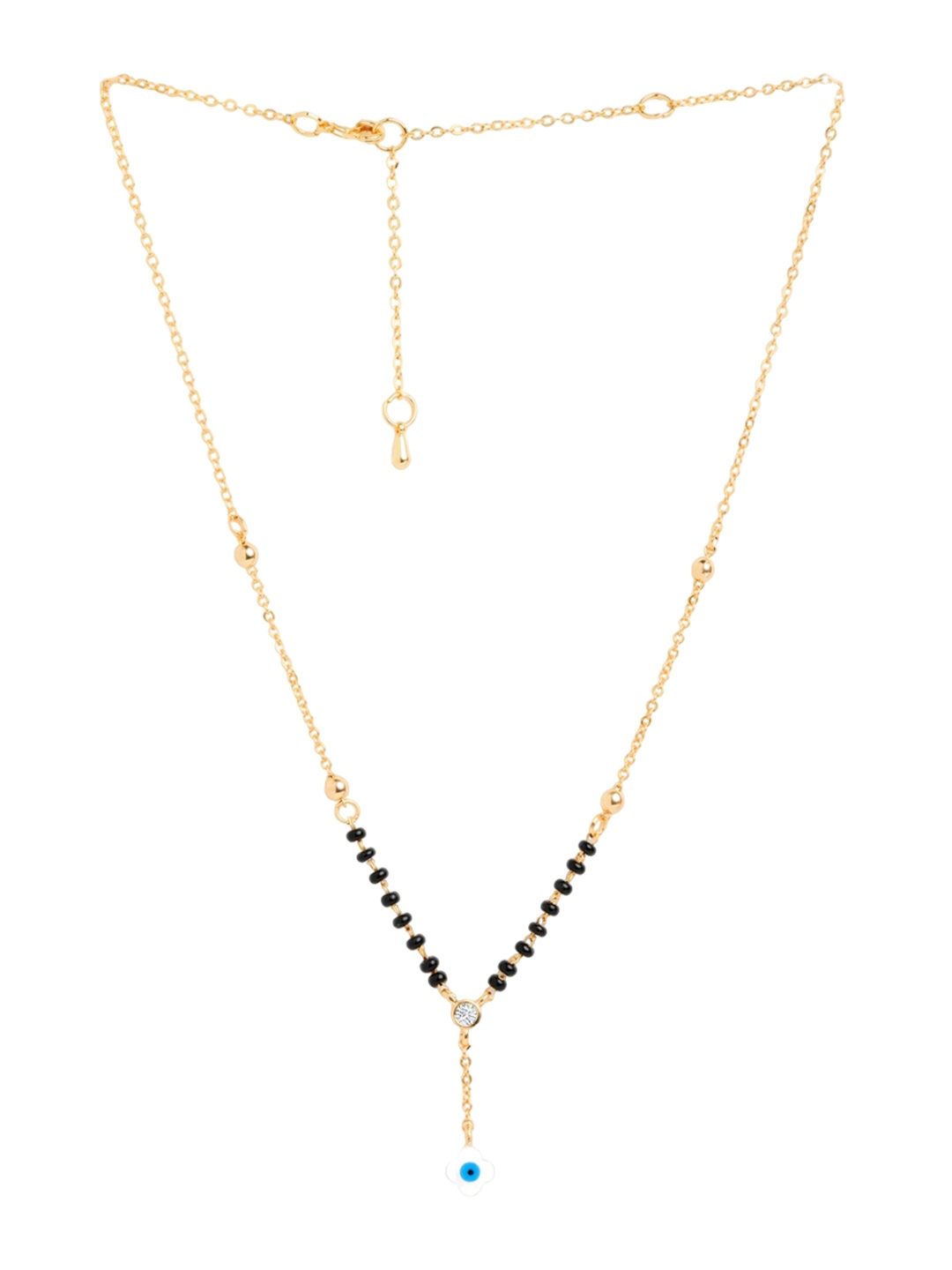 

MINUTIAE Gold-Plated Artificial Stones and Beads Mangalsutra