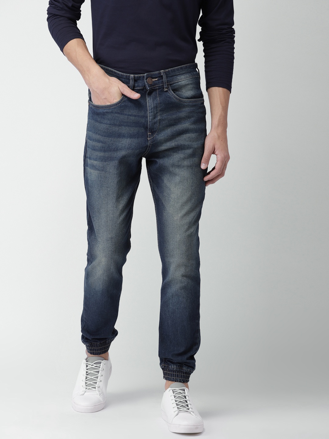

HIGHLANDER Men Blue Mid-Rise Clean Look Stretchable Jogger Jeans