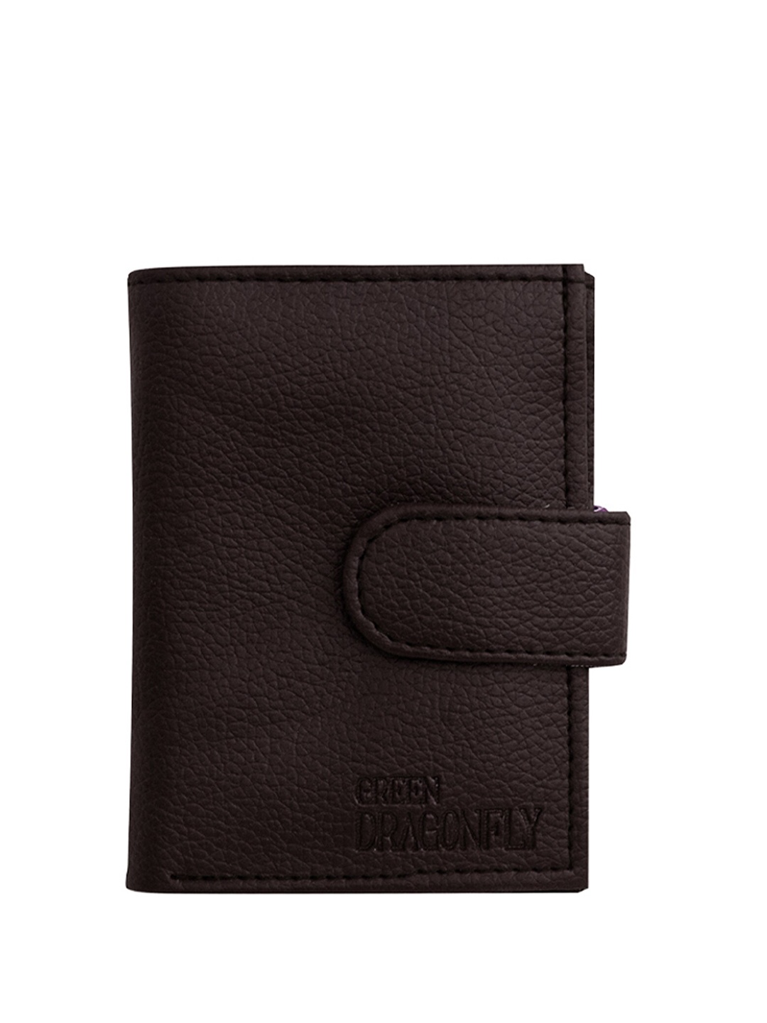 

GREEN DRAGONFLY Unisex PVC Card Holder, Coffee brown