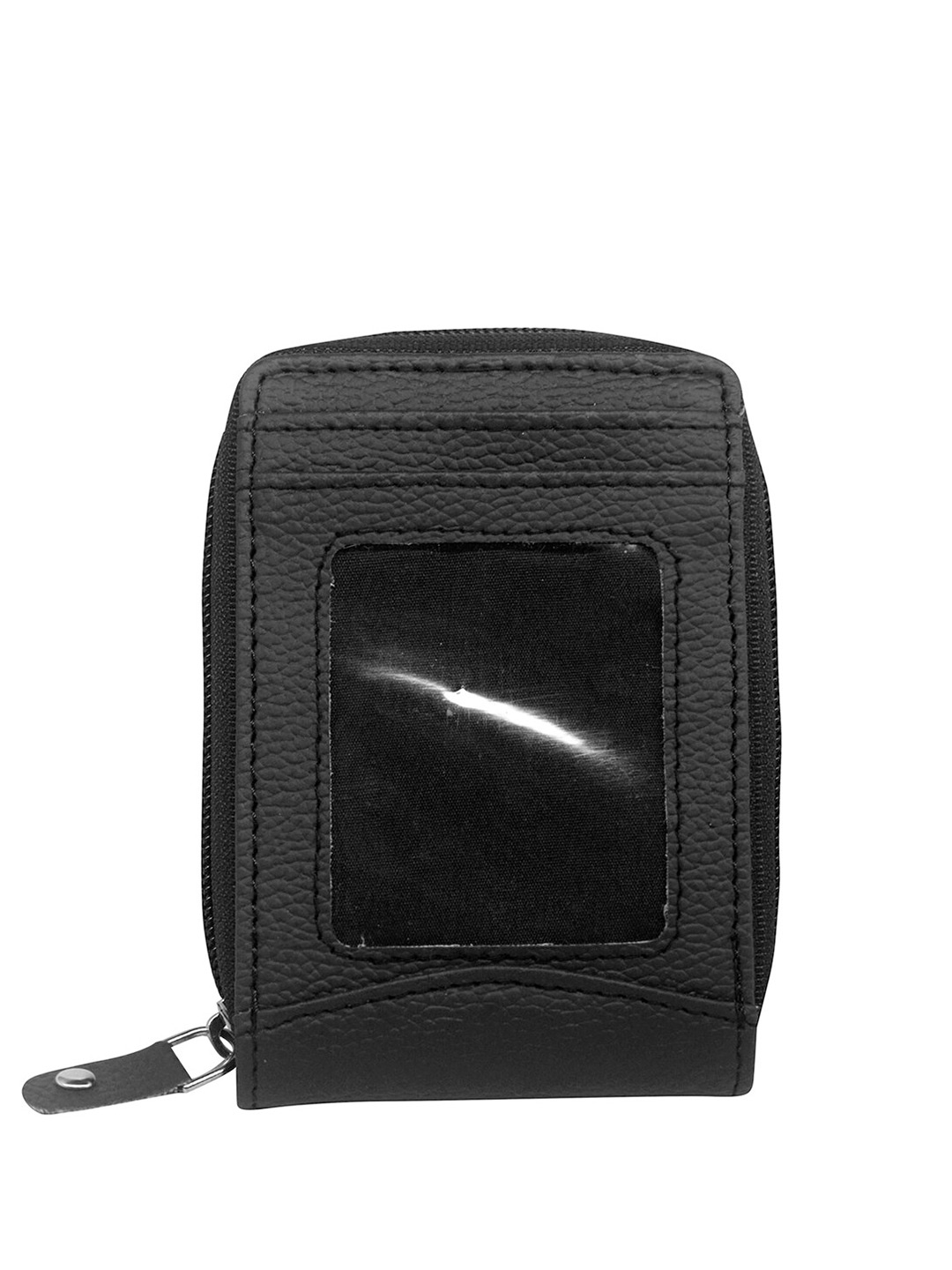 GREEN DRAGONFLY Unisex PU Zip Around Wallet, Black