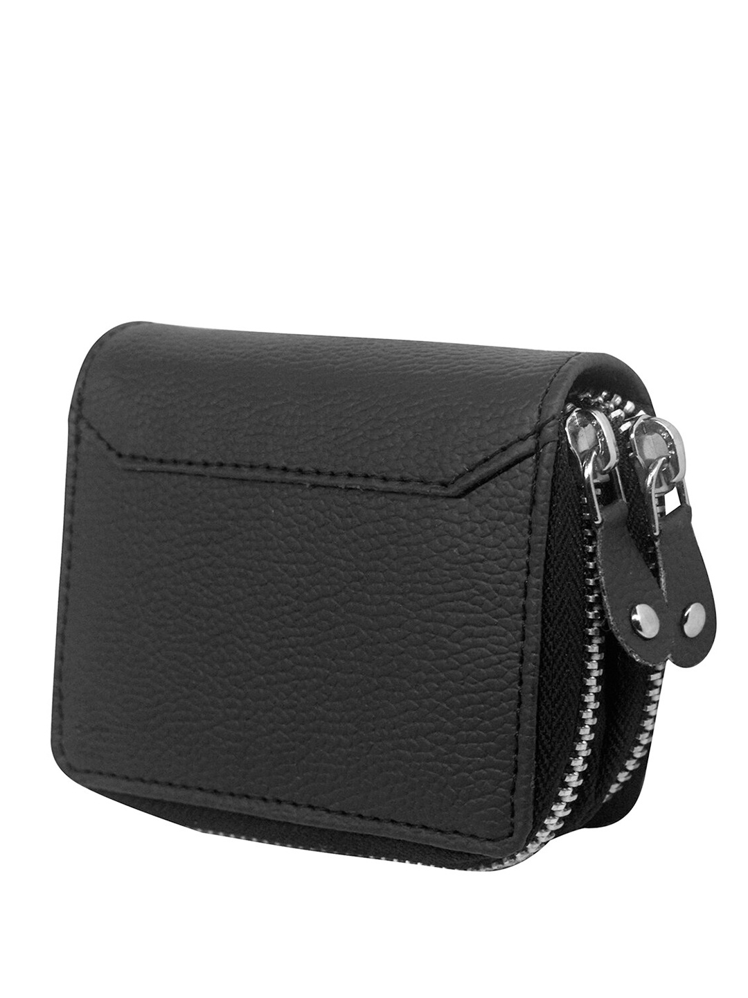 

GREEN DRAGONFLY Unisex Textured PU Zip Around Wallet, Black