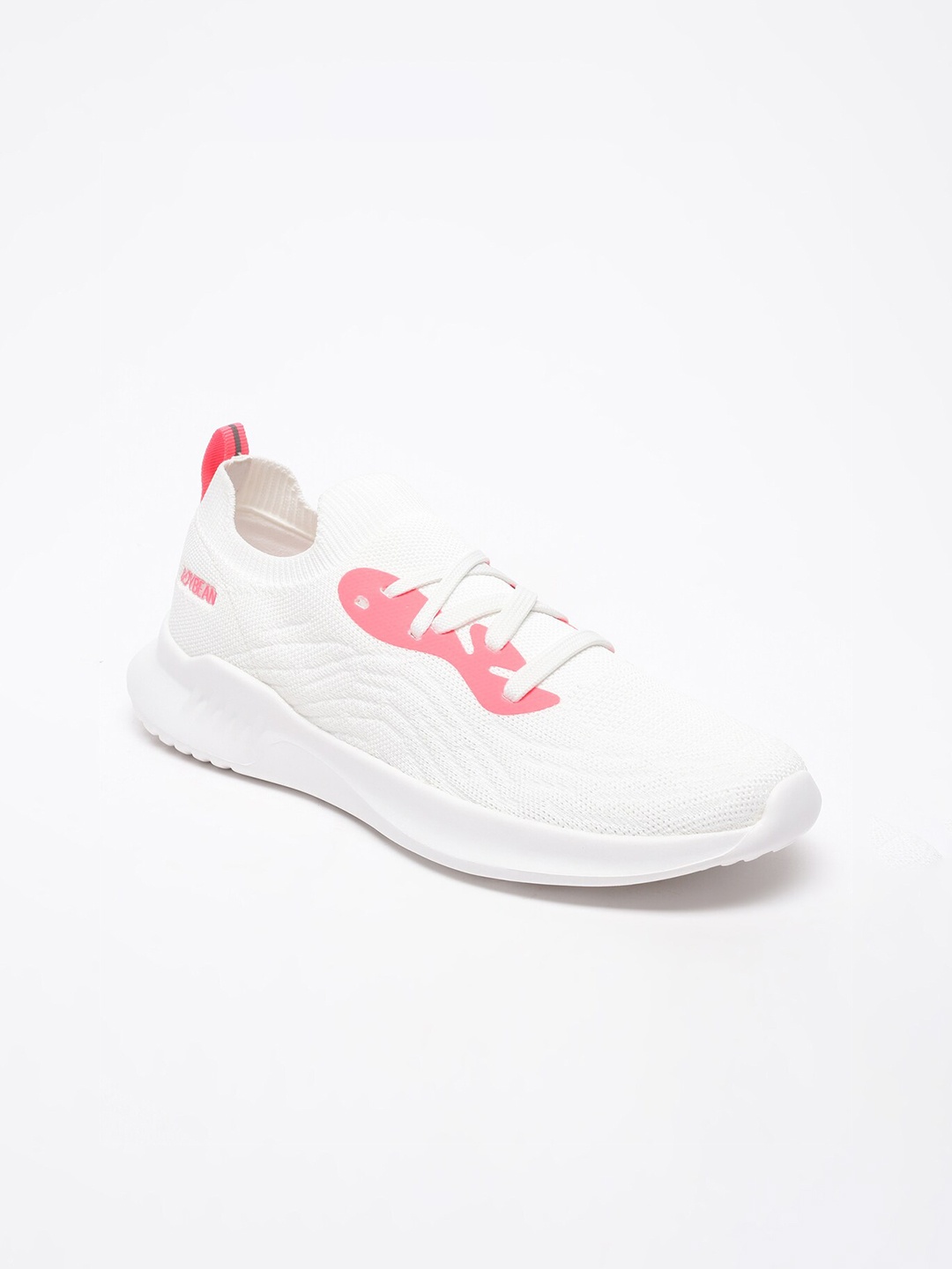 

JoyBean Women Textured Lace-Up Training or Gym Shoes, White