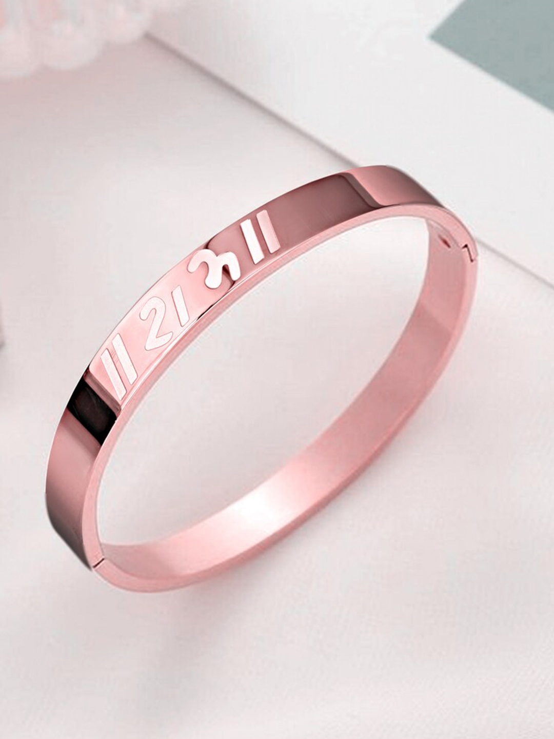 

MEENAZ Men Anti Tarnish Rose Gold-Plated Kada Bracelet