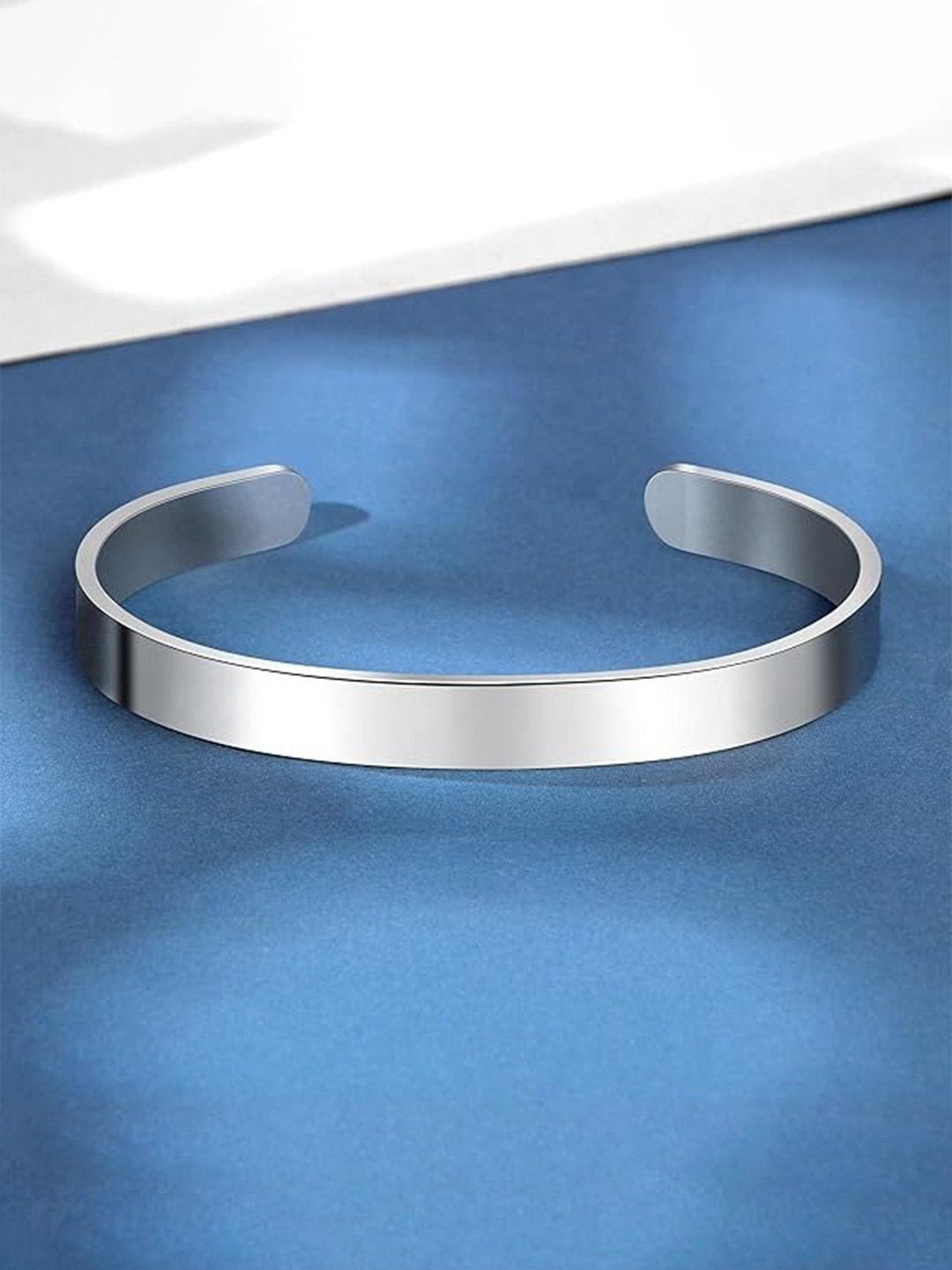 

MEENAZ Men Anti Tarnish Silver-Plated Bangle-Style Bracelet