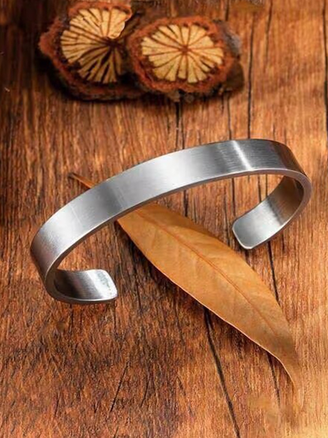 

MEENAZ Men Anti Tarnish Silver-Plated Kada Bracelet