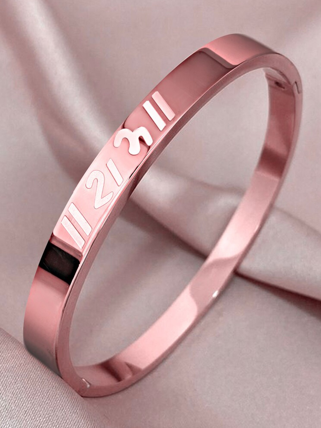 

MEENAZ Men Anti Tarnish Rose Gold-Plated Bangle-Style Bracelet
