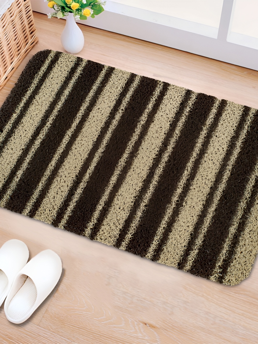 

Freelance Brown & Beige Striped Anti-Skid Doormat