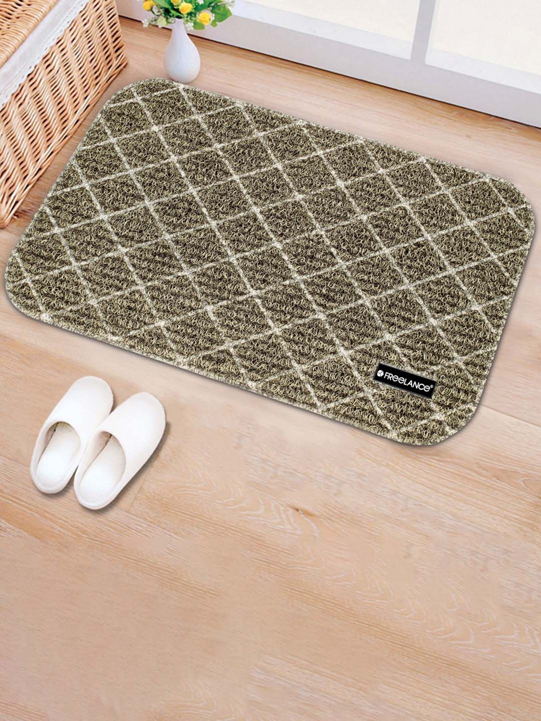 

Freelance Brown & White Striped Anti-Skid 2300 GSM Rectangular Doormat