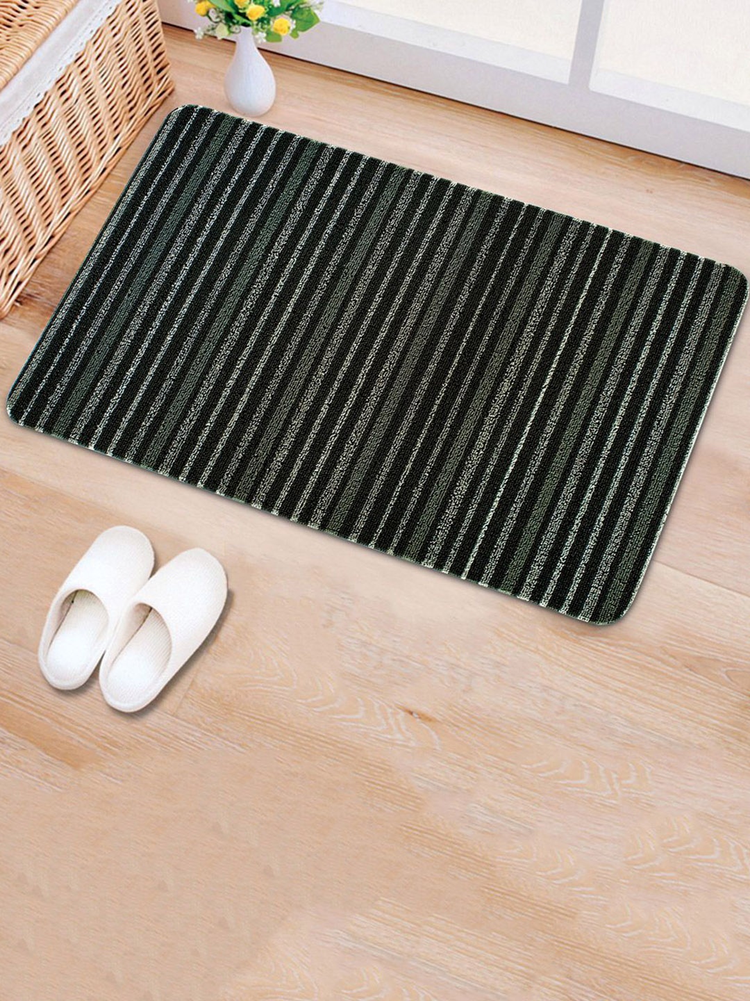 

Freelance Black & Beige Striped Anti-Skid Doormat