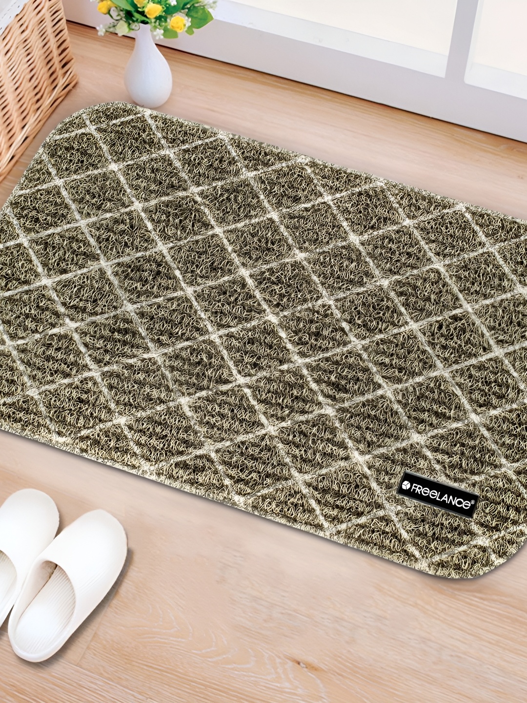 

Freelance Brown & Beige Geometric 2300 GSM Anti-Skid Doormat