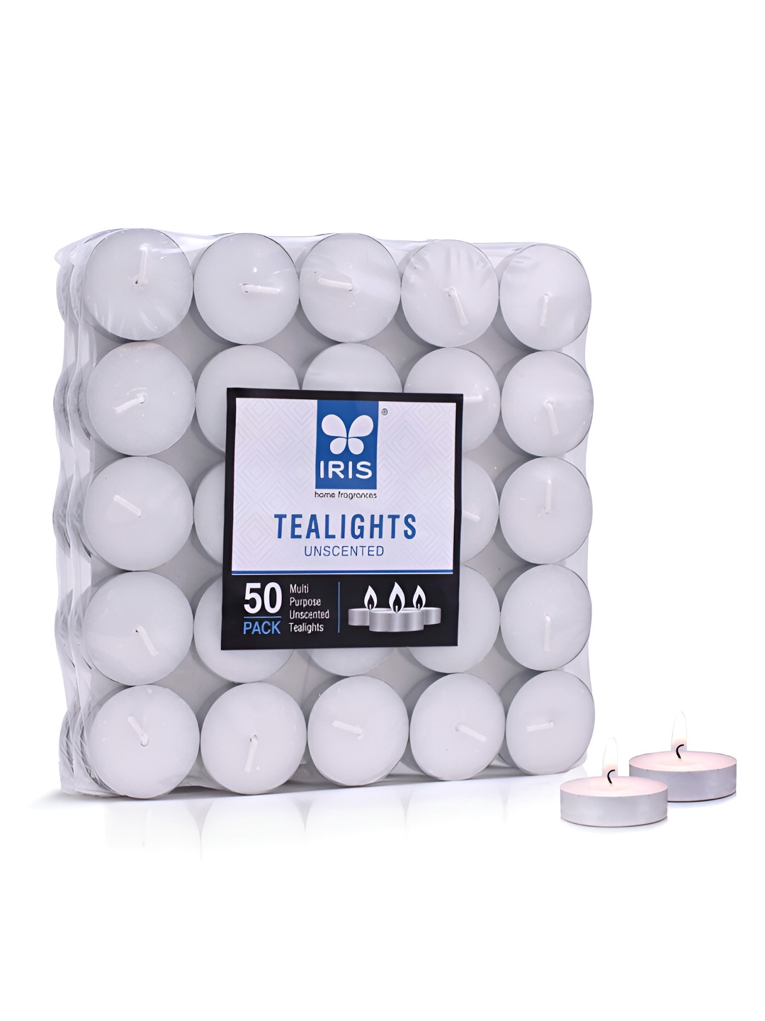 

Iris White 50 Pieces Tea Light Candles