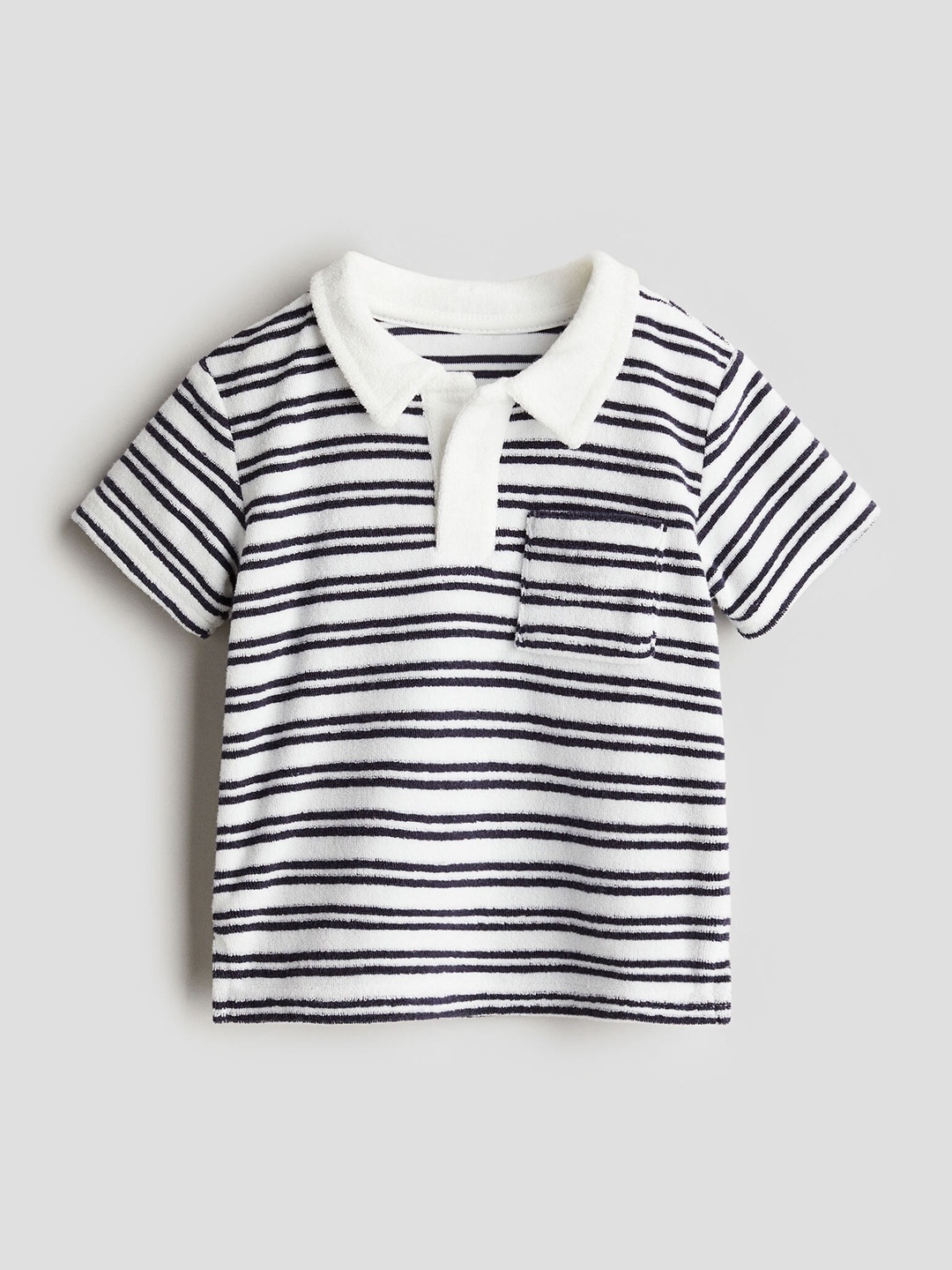 

H&M Boys Cotton Terry Polo Shirt, White
