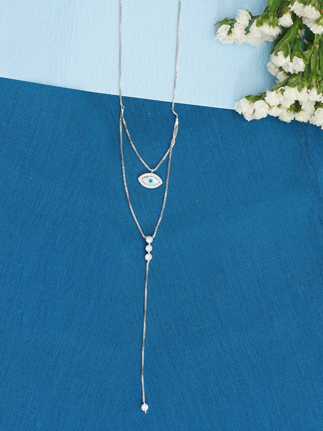 

Designbox Cubic Zirconia Necklace, Silver