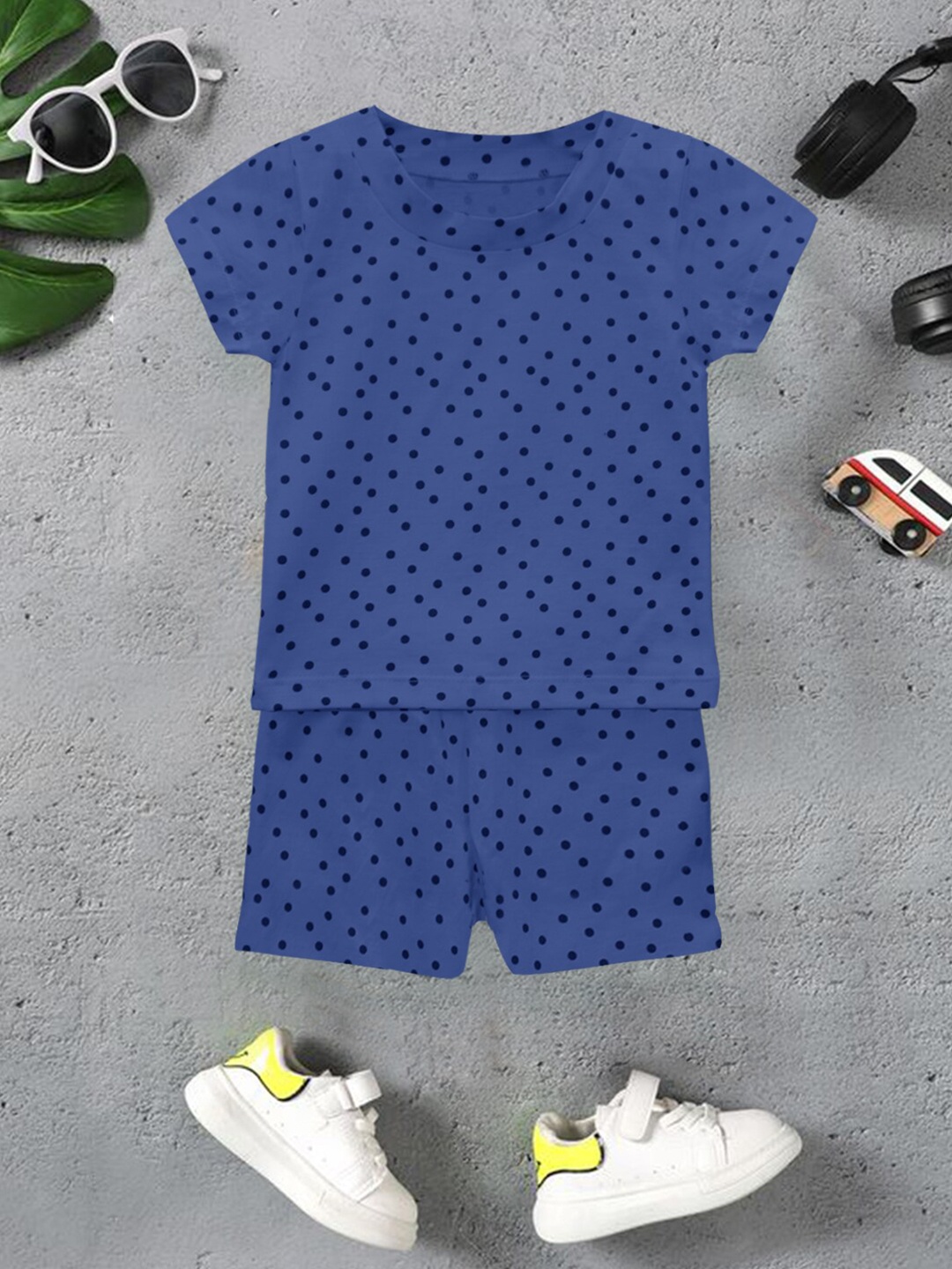 

A.T.U.N. Boys Printed T-shirt With Shorts, Blue