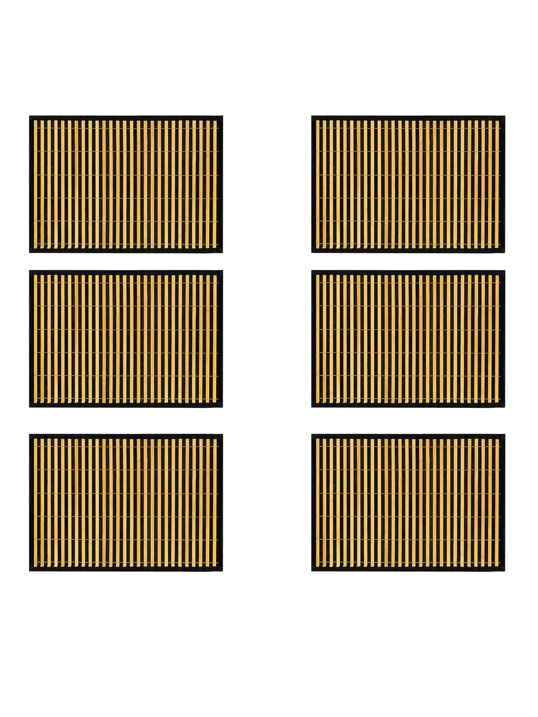 

Freelance Black 6 Pieces Bamboo Table Placemat