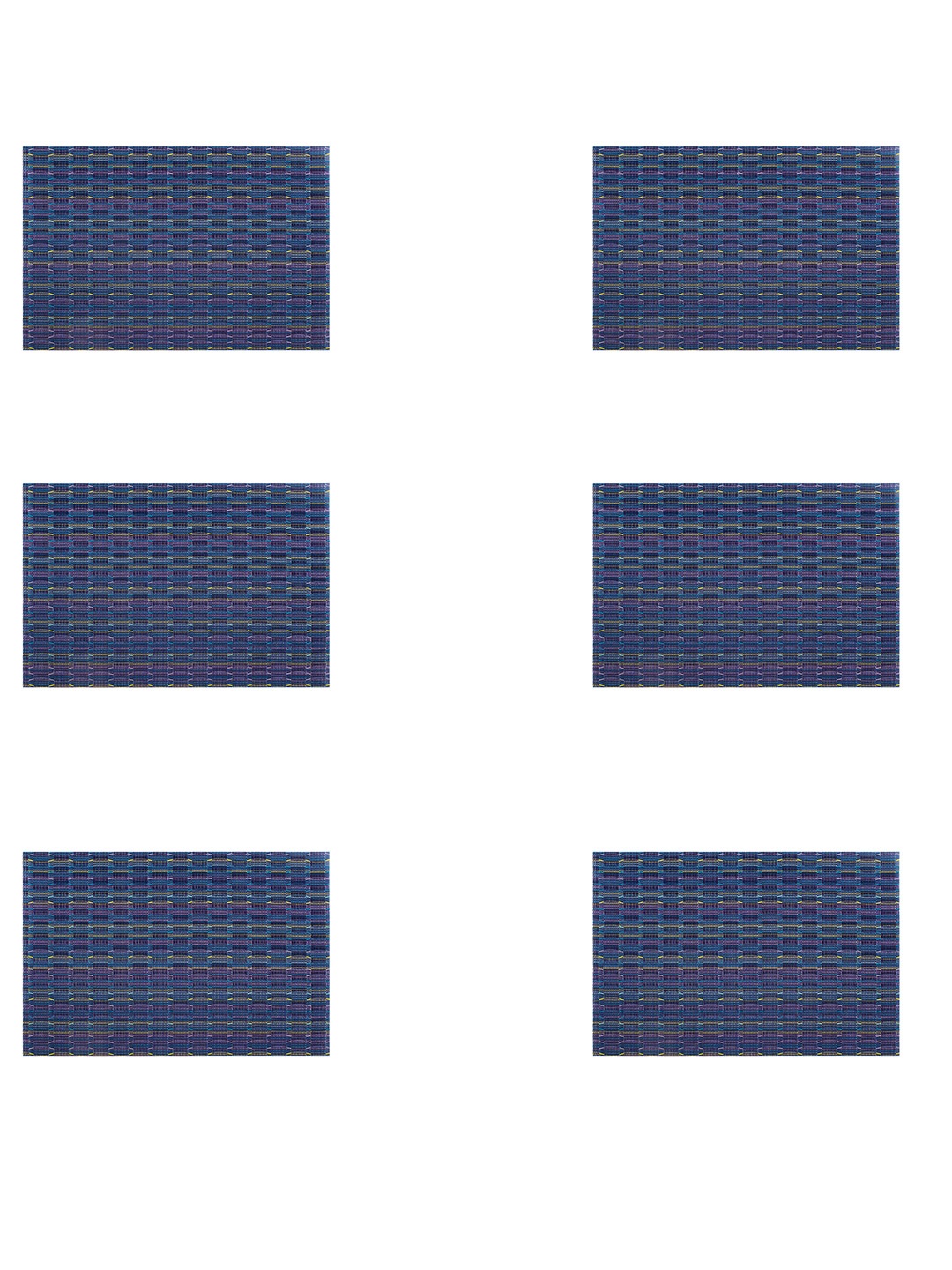 

Freelance Navy Blue 6 Pieces Woven Design Rectangular Table Placemats