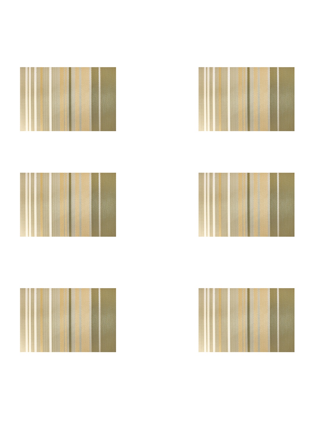 

Freelance Basketweave Brown 6 Pieces Geometric Rectangle Table Mat, Beige