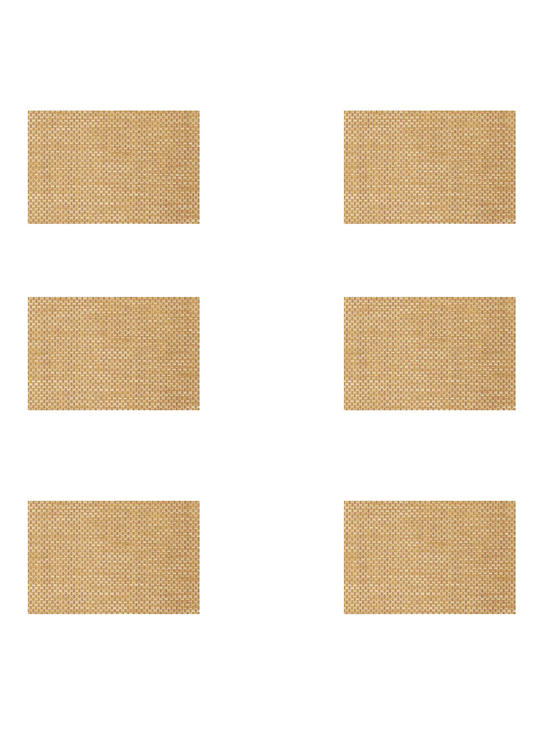 

Freelance Brown 6 Pieces Basketweave Table Mat, Beige